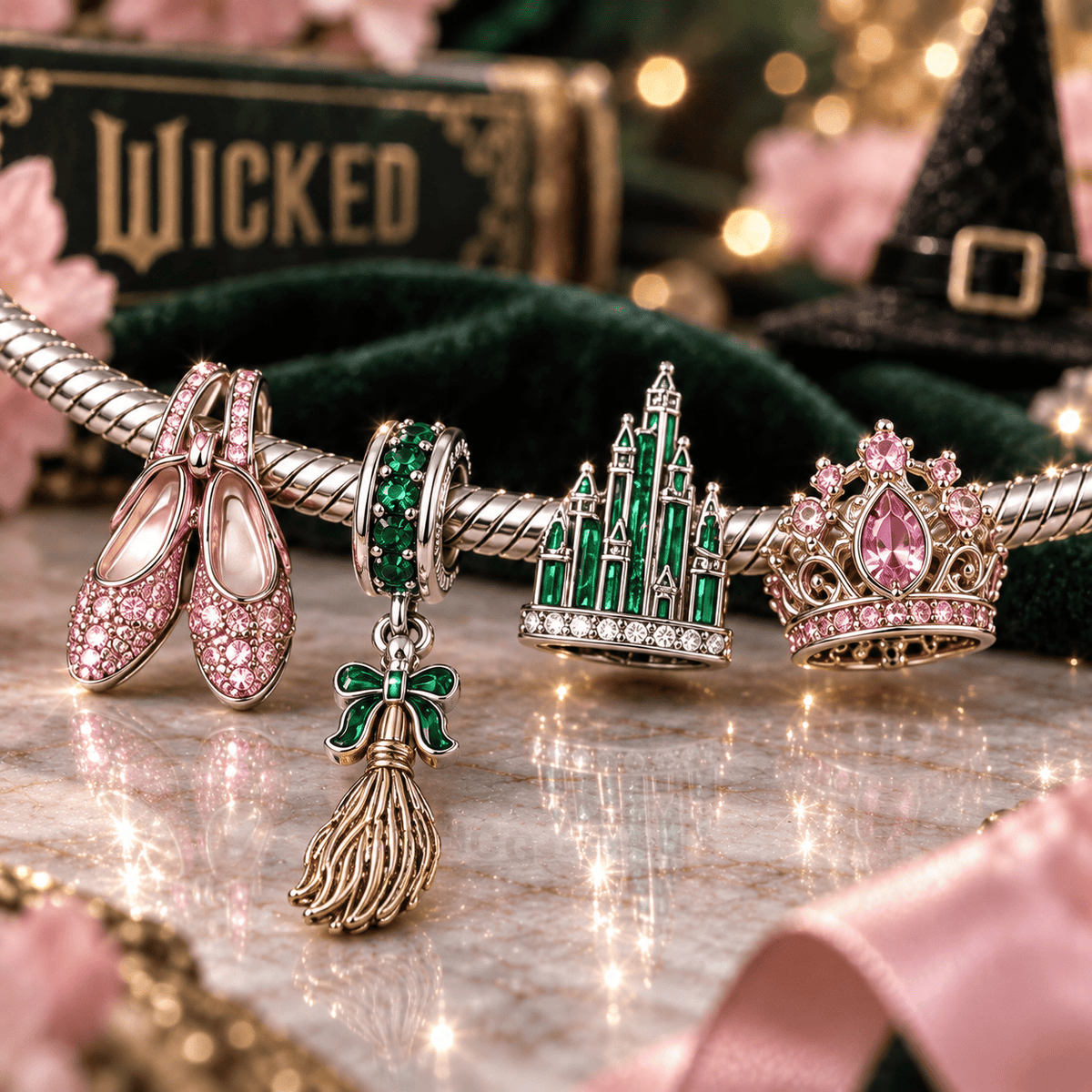 WCKD Silver Charm Bracelet Set VTH