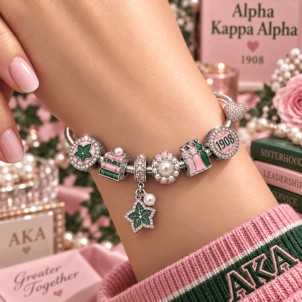 AKA Silver Charm Bracelet Set VTH