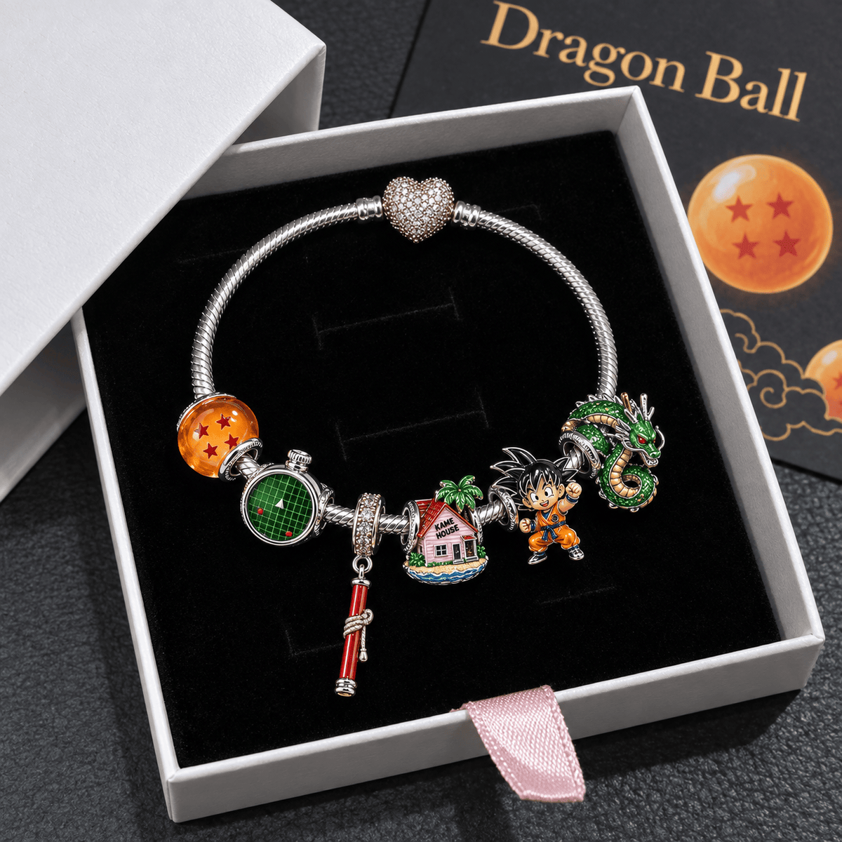 DRGB Silver Charm Bracelet Set VTH