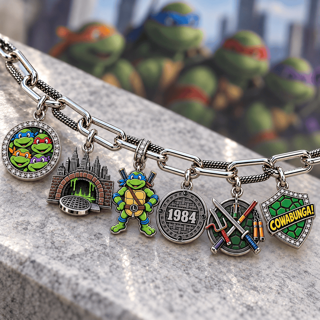 NJT Silver Charm Bracelet Set NTVA