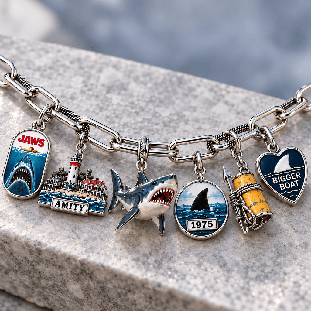 JAWS Silver Charm Bracelet Set NTVA