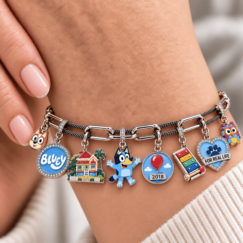 BLU Silver Charm Bracelet Set NTVA