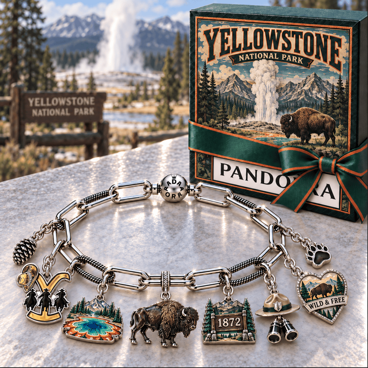 YLST Silver Charm Bracelet Set NTVA