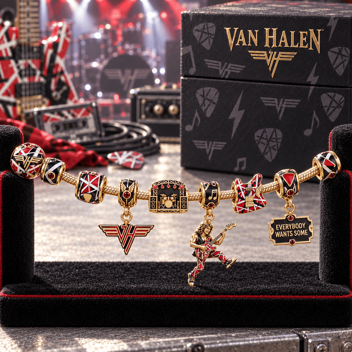 VHL Gold Charm Bracelet Set HQH