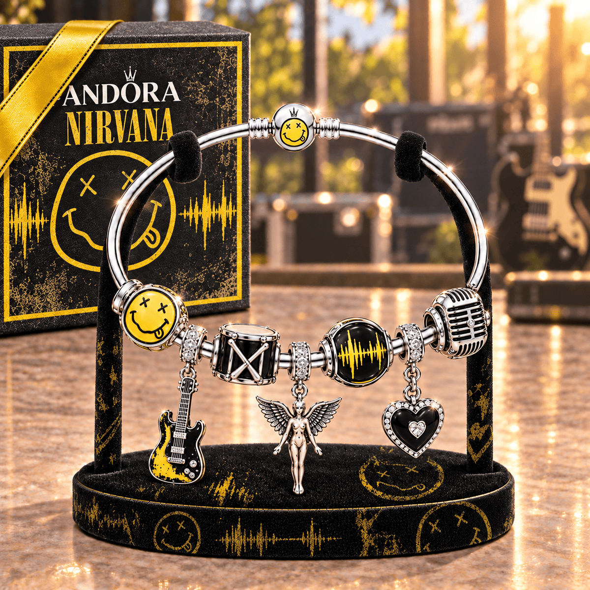 NVN Silver Charm Bracelet Set TMH