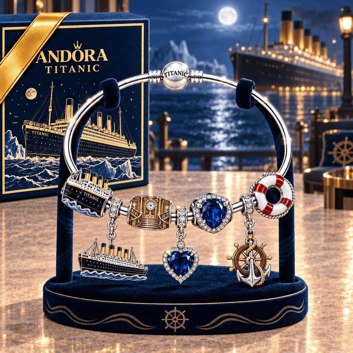 TTN Silver Charm Bracelet Set TMH
