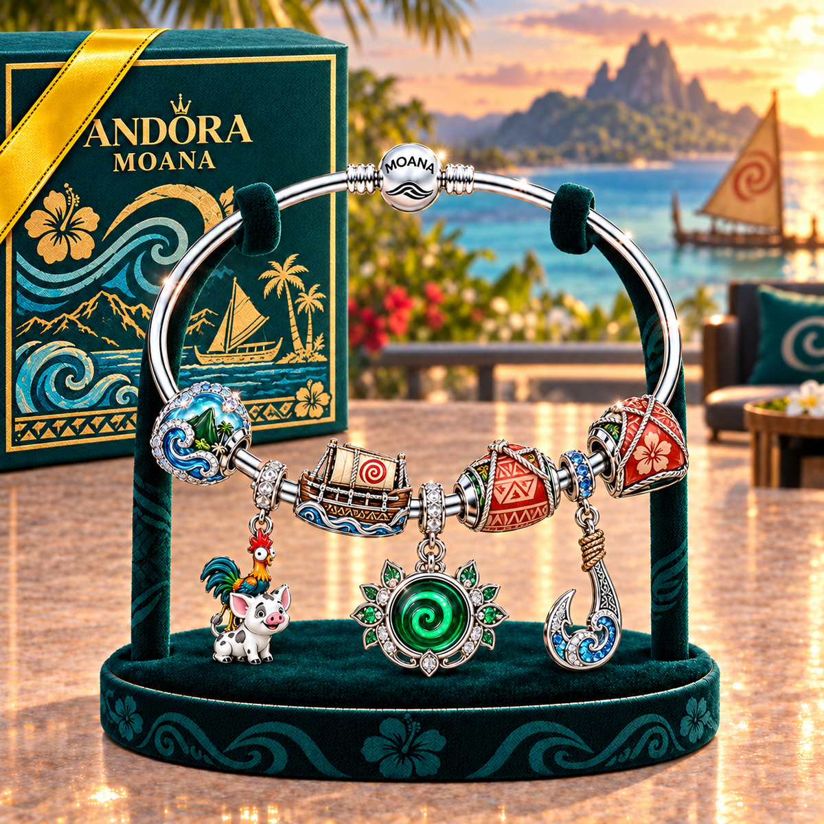 MONA Silver Charm Bracelet Set TMH