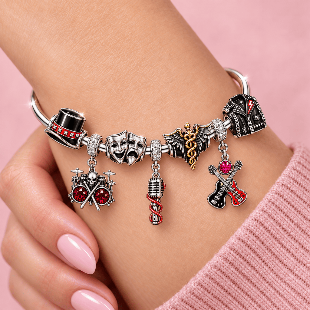 MTLC Silver Charm Bracelet Set TMH