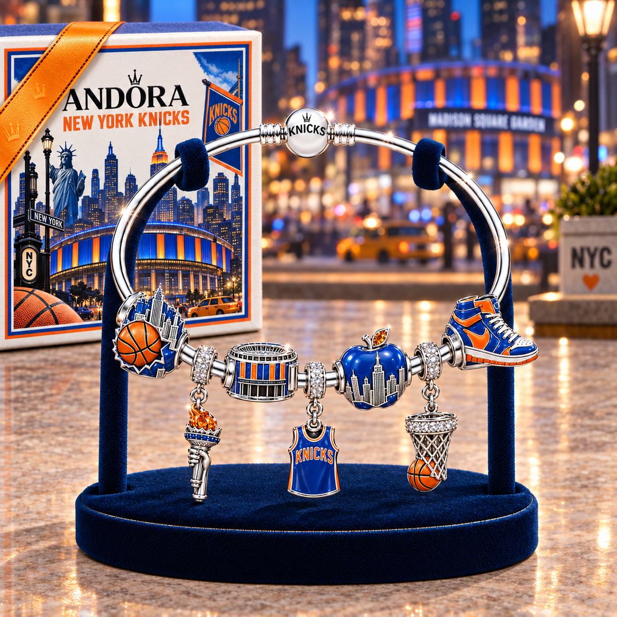 NYK Silver Charm Bracelet Set TMH