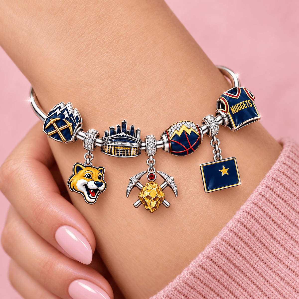 DVNG Silver Charm Bracelet Set TMH