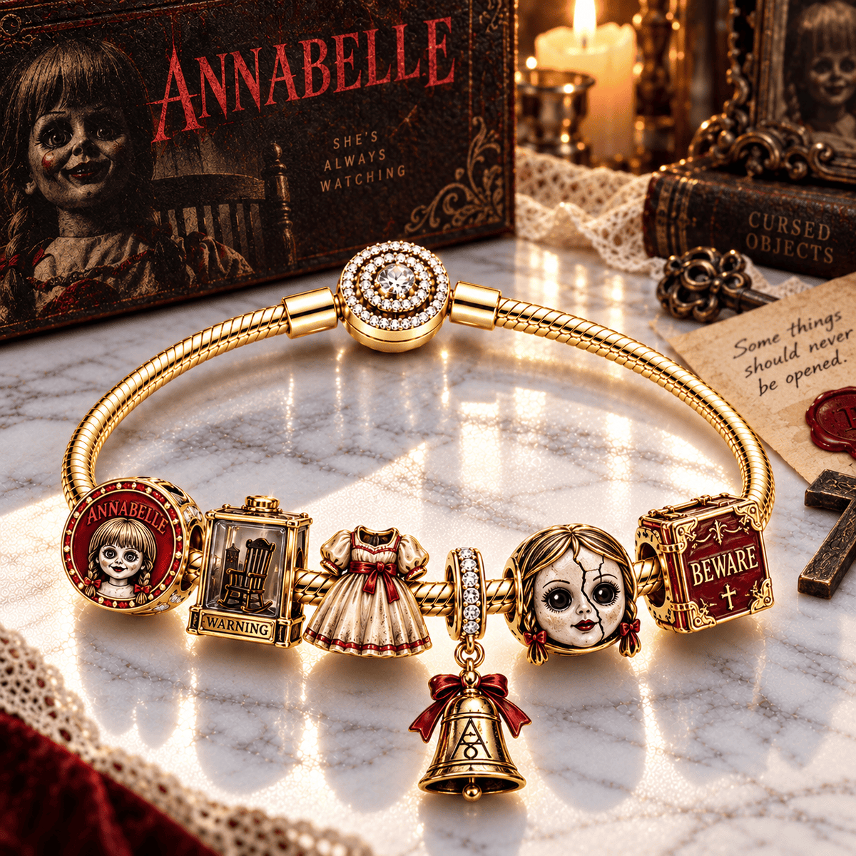 ANBL Gold Charm Bracelet Set PTT