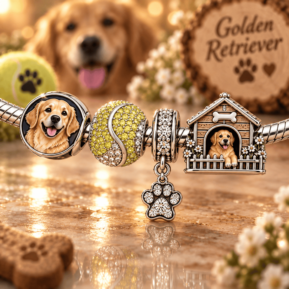 GDRV Silver Charm Bracelet Set VTH