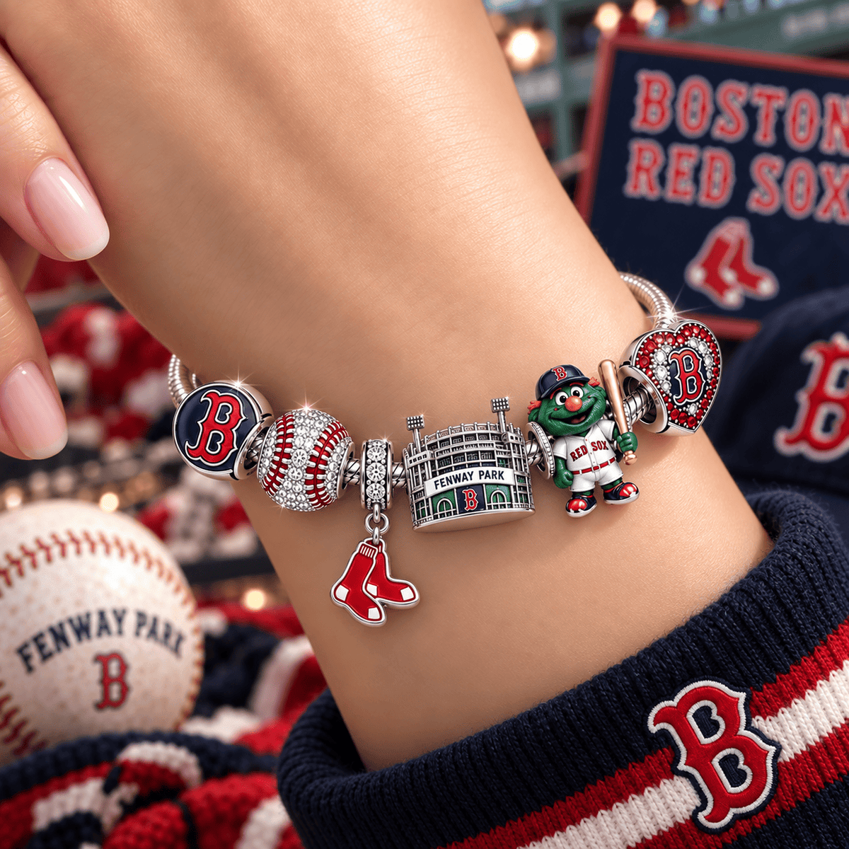 BRX Silver Charm Bracelet Set VTH