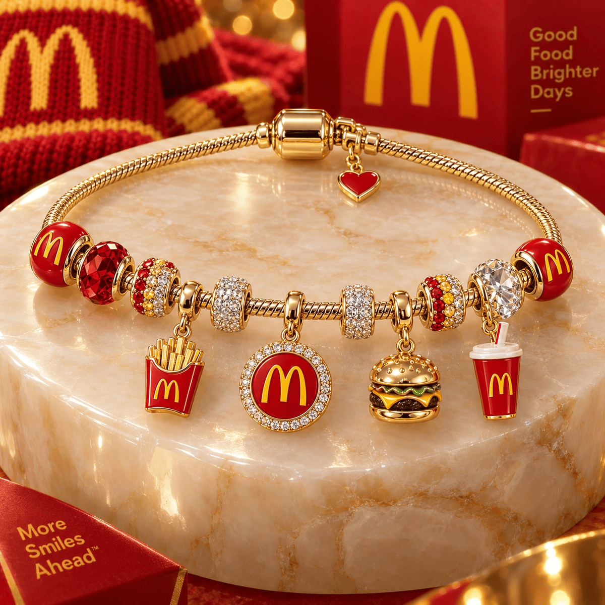 MDN Gold Charm Bracelet Set PNPA