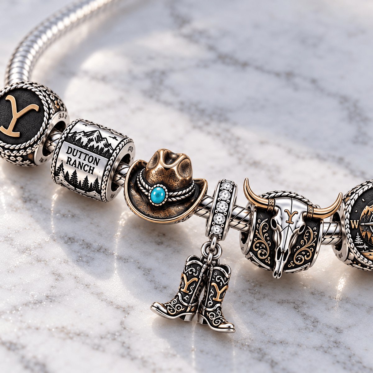 YLST Silver Charm Bracelet Set PTT