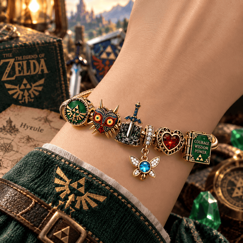 TLOZ Gold Charm Bracelet Set PTT