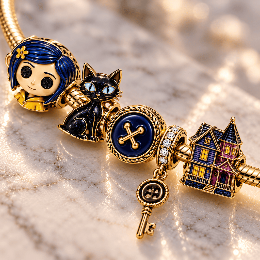 CRLN Gold Charm Bracelet Set PTT
