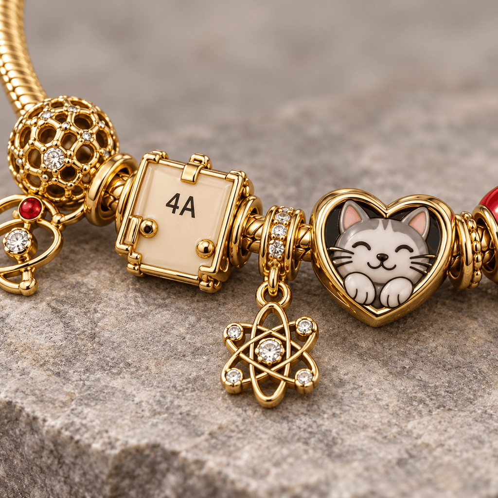 TBBT Gold Charm Bracelet Set PTKL