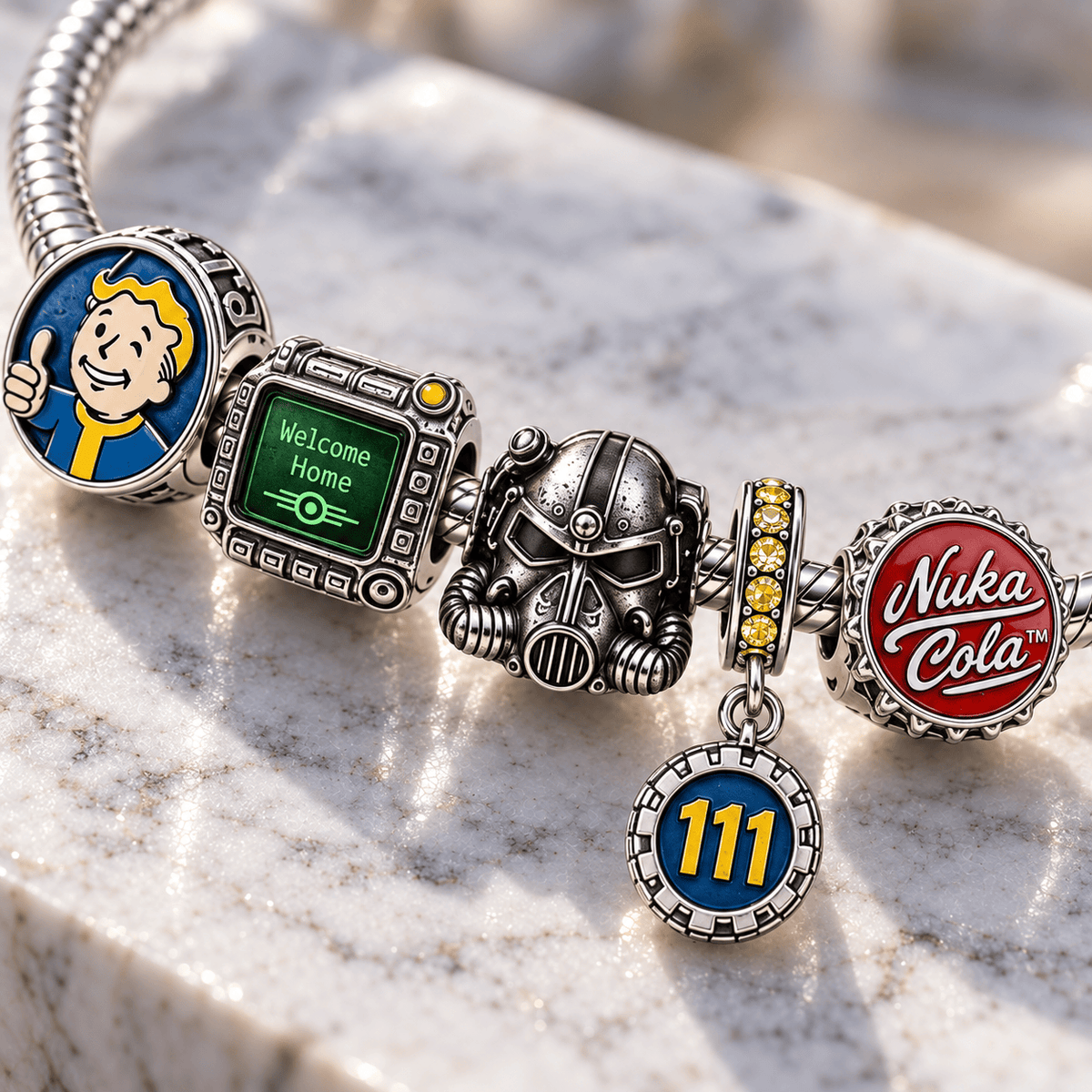 FOG Silver Charm Bracelet Set PTT
