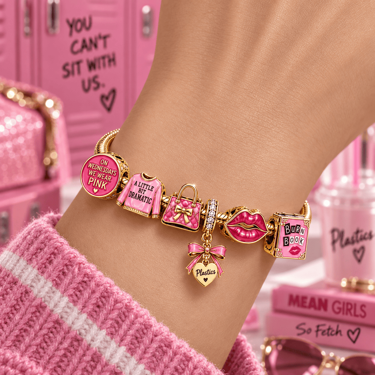 MGL Gold Charm Bracelet Set PTT