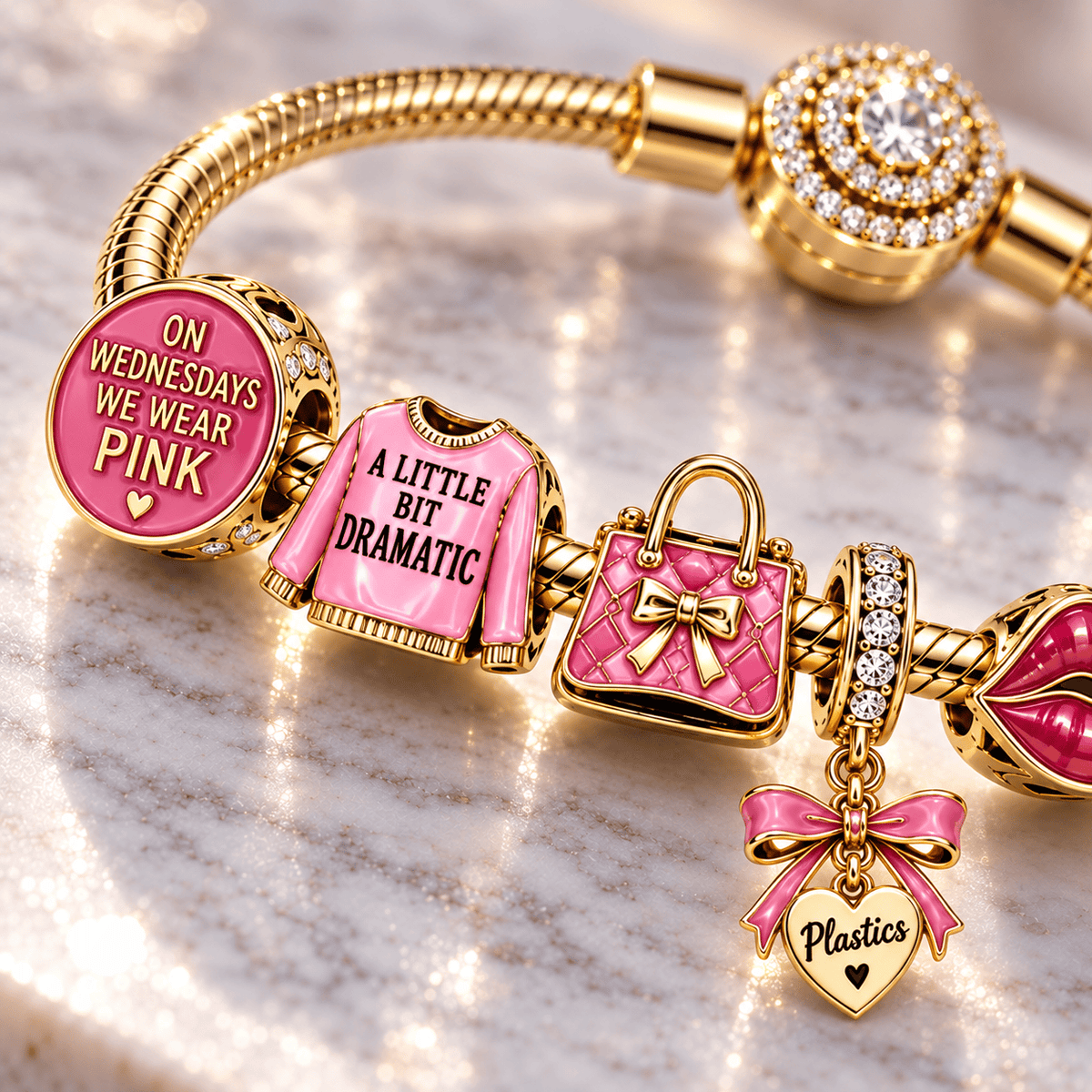 MGL Gold Charm Bracelet Set PTT