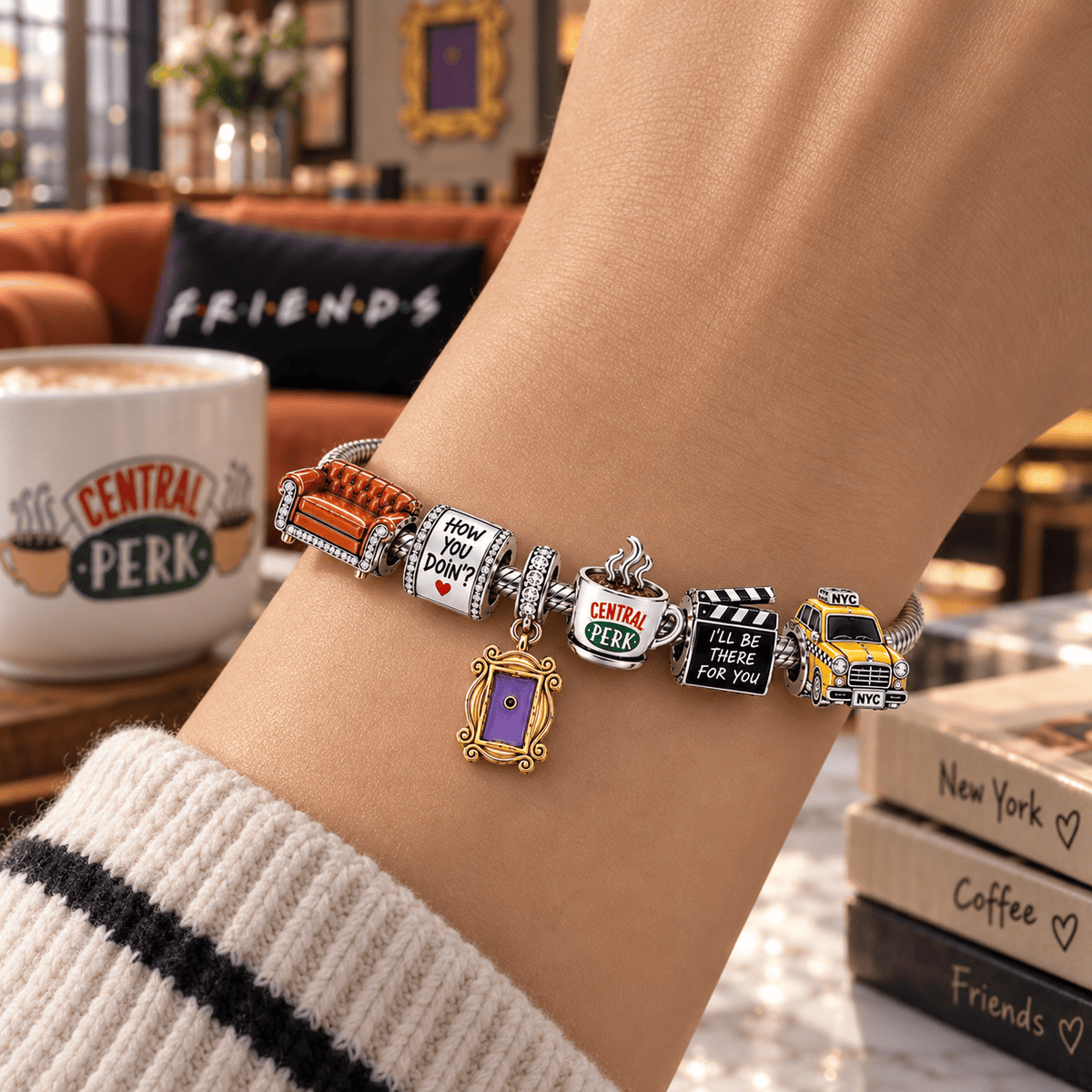 FRS Silver Charm Bracelet Set PTT