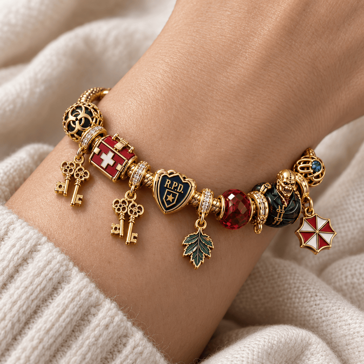 RSE Gold Charm Bracelet Set PTKL