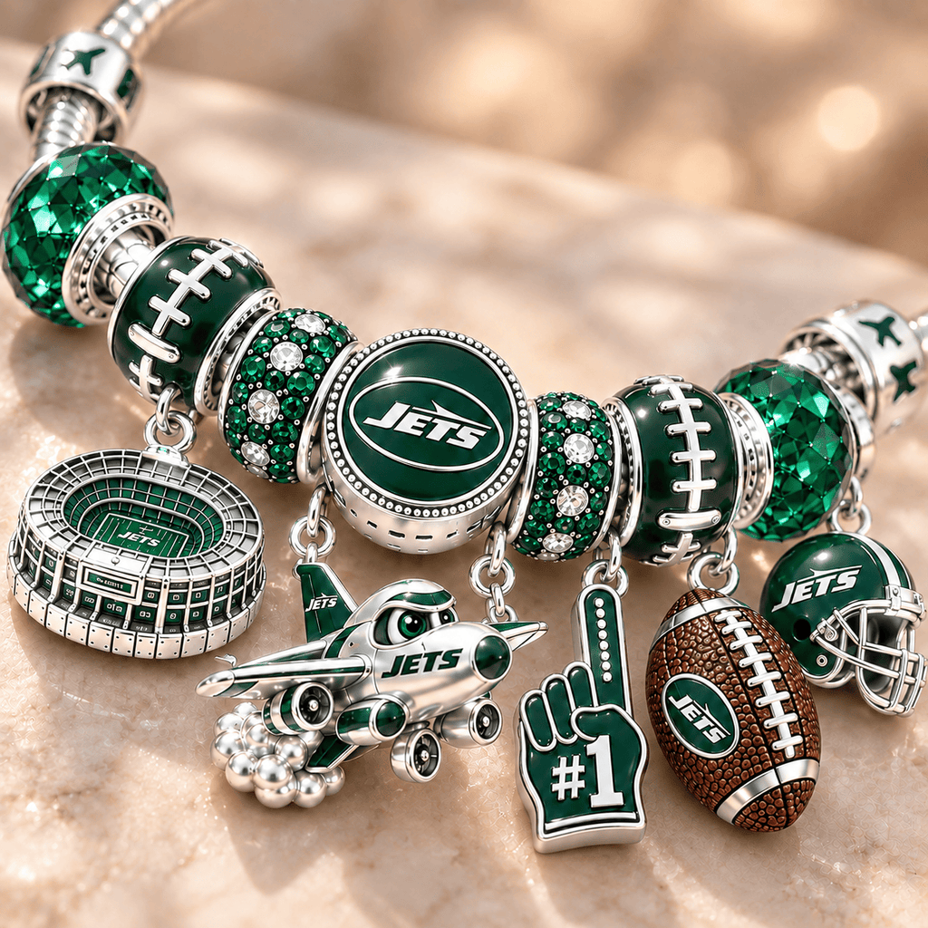 NYJ Silver Charm Bracelet Set NTTB
