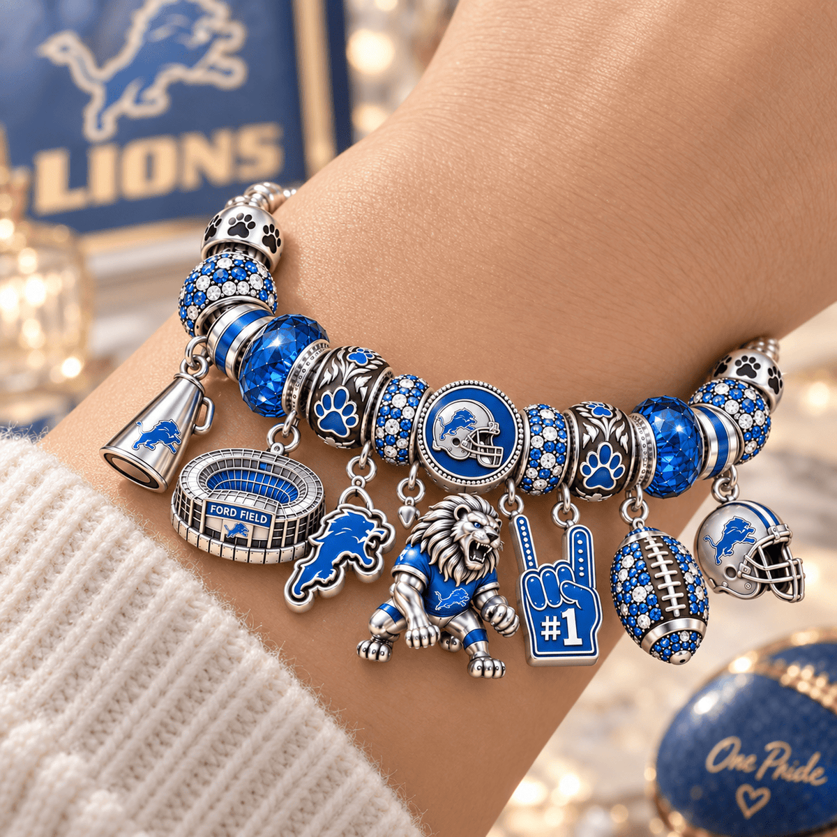 DTL Silver Charm Bracelet Set NTTB