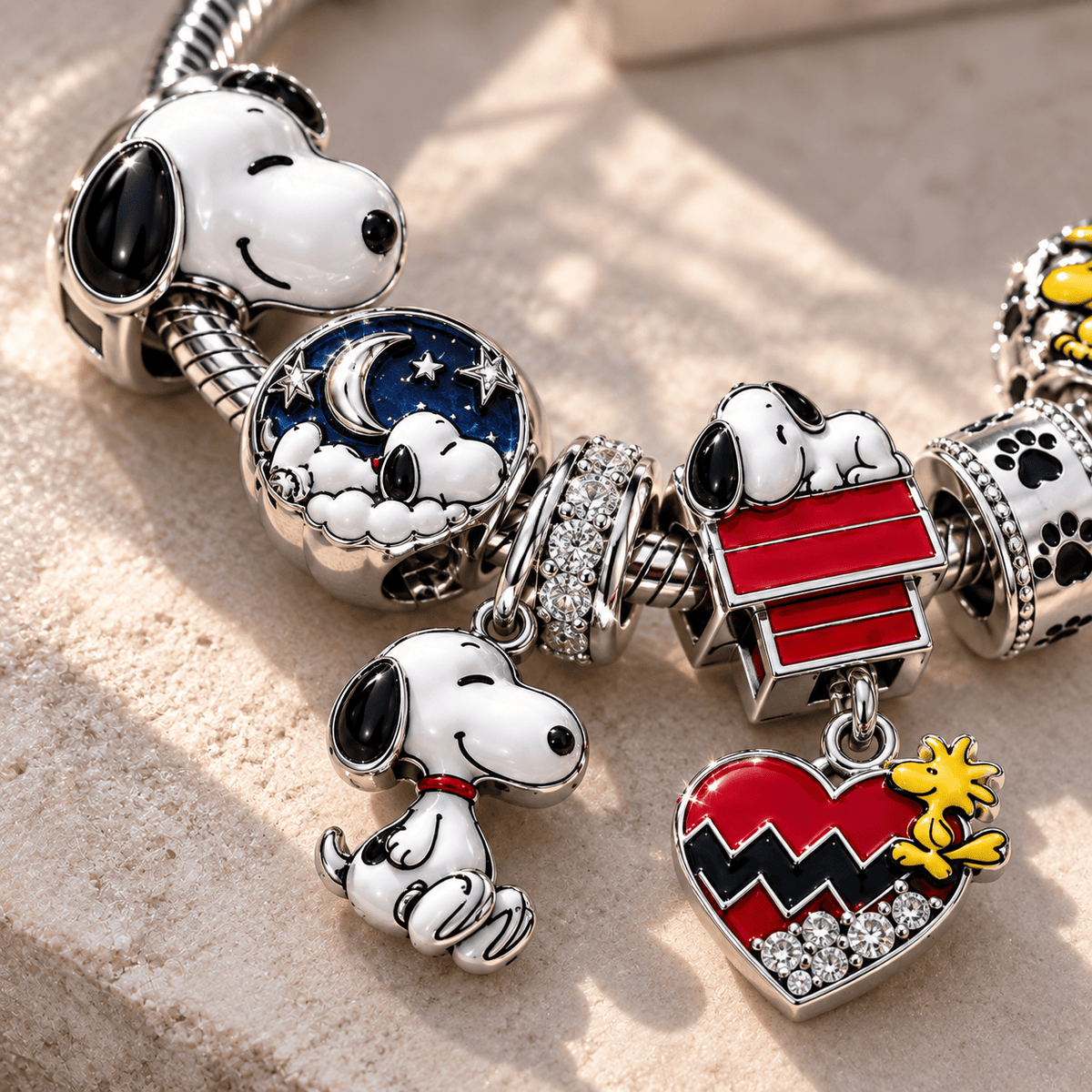 SPNY Silver Charm Bracelet Set NTTB