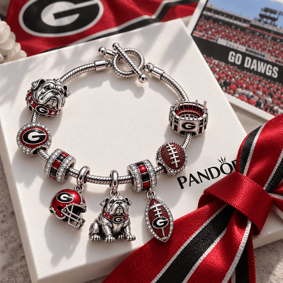 GGBD Silver Charm Bracelet Set NTTB