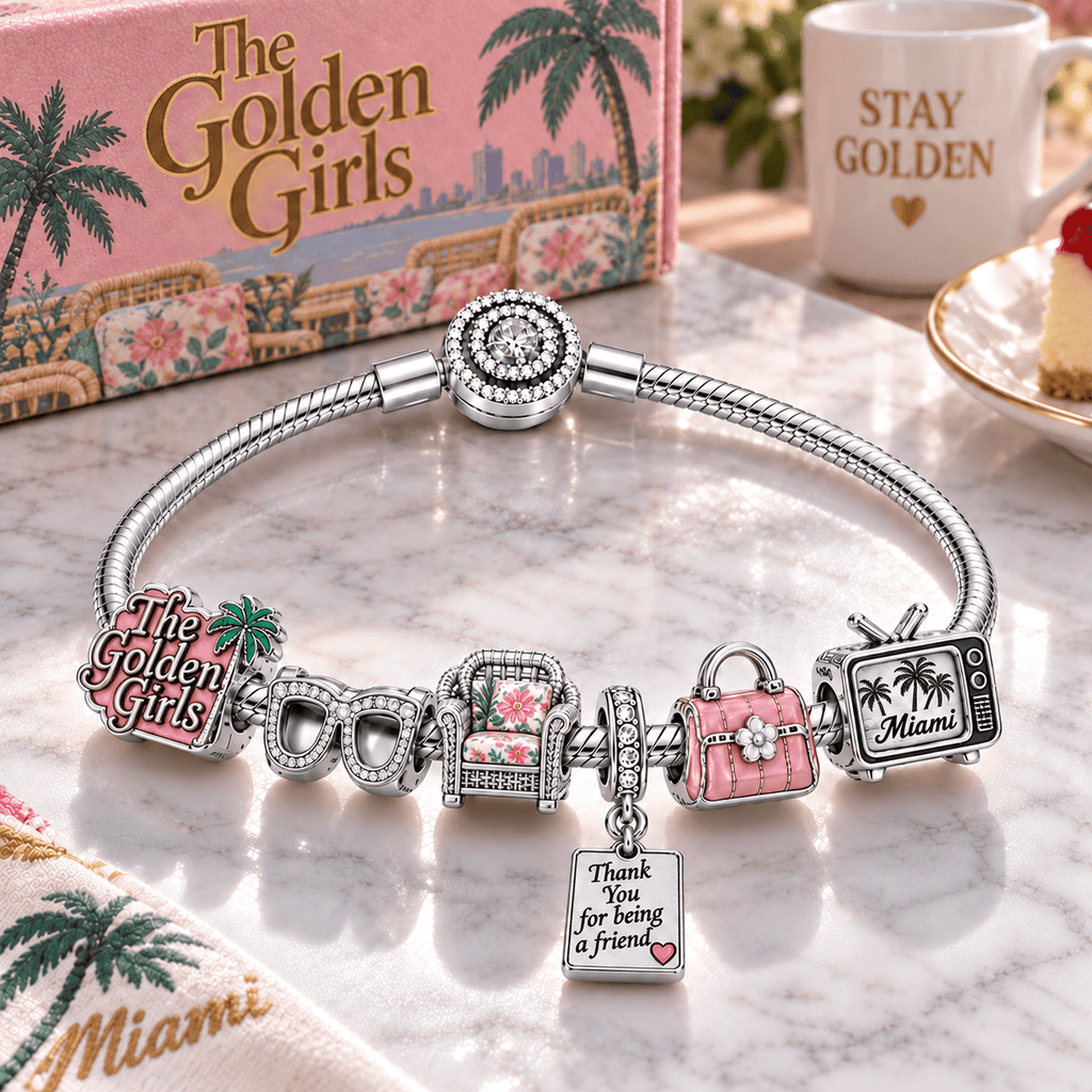 TGG Silver Charm Bracelet Set PTT