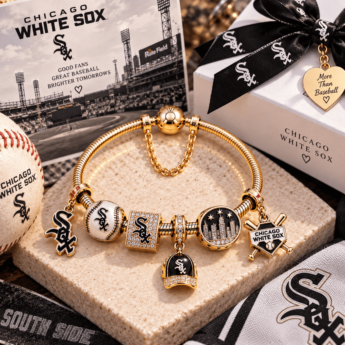 CWS Gold Charm Bracelet Set TTN