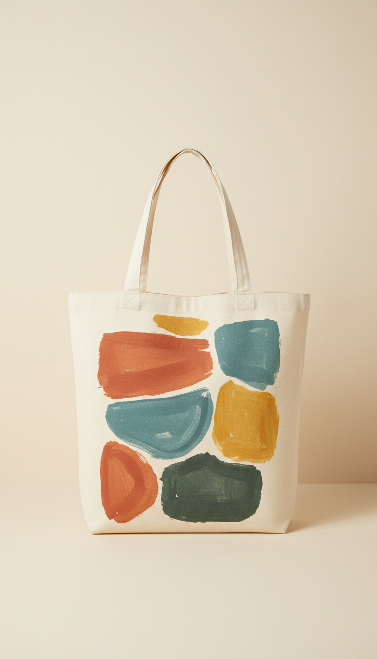 Canvas Tote Bag With Artist Sketches